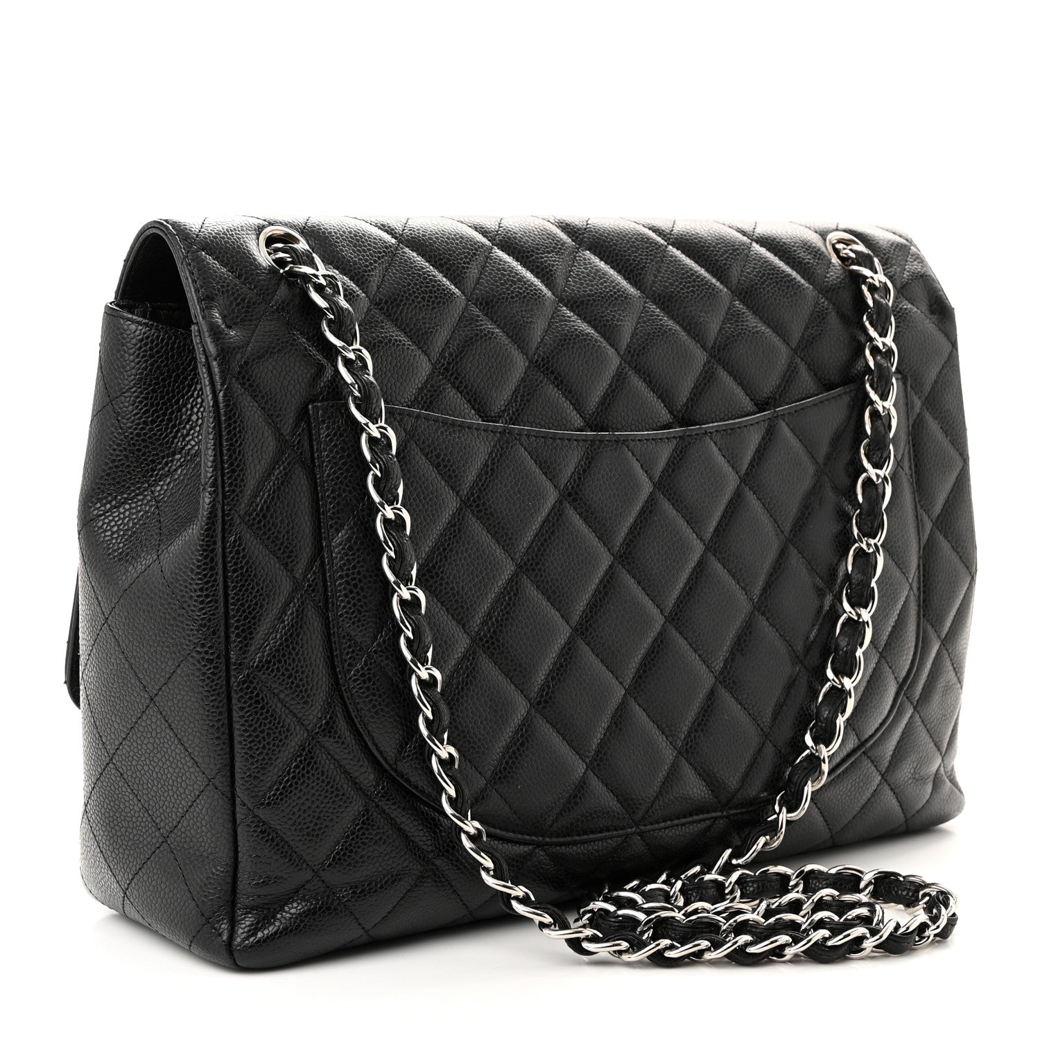 Chanel Caviar Quilted Maxi Single Flap Black 3 of 11