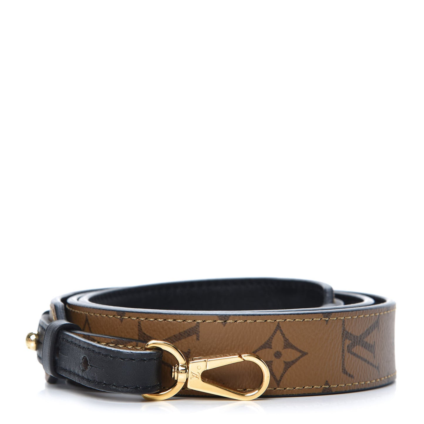 Reverse Monogram Bandouliere Shoulder Strap XL Black