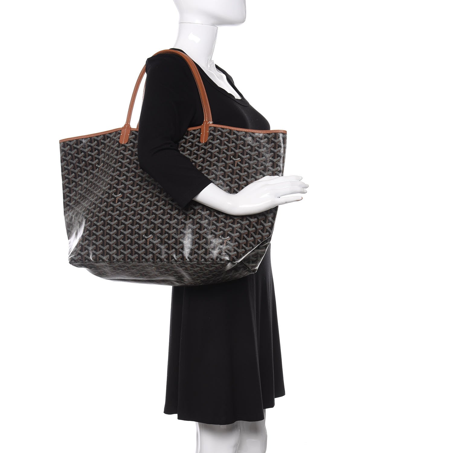 Goyard Goyardine Saint Louis GM Black Gold 2 of 12