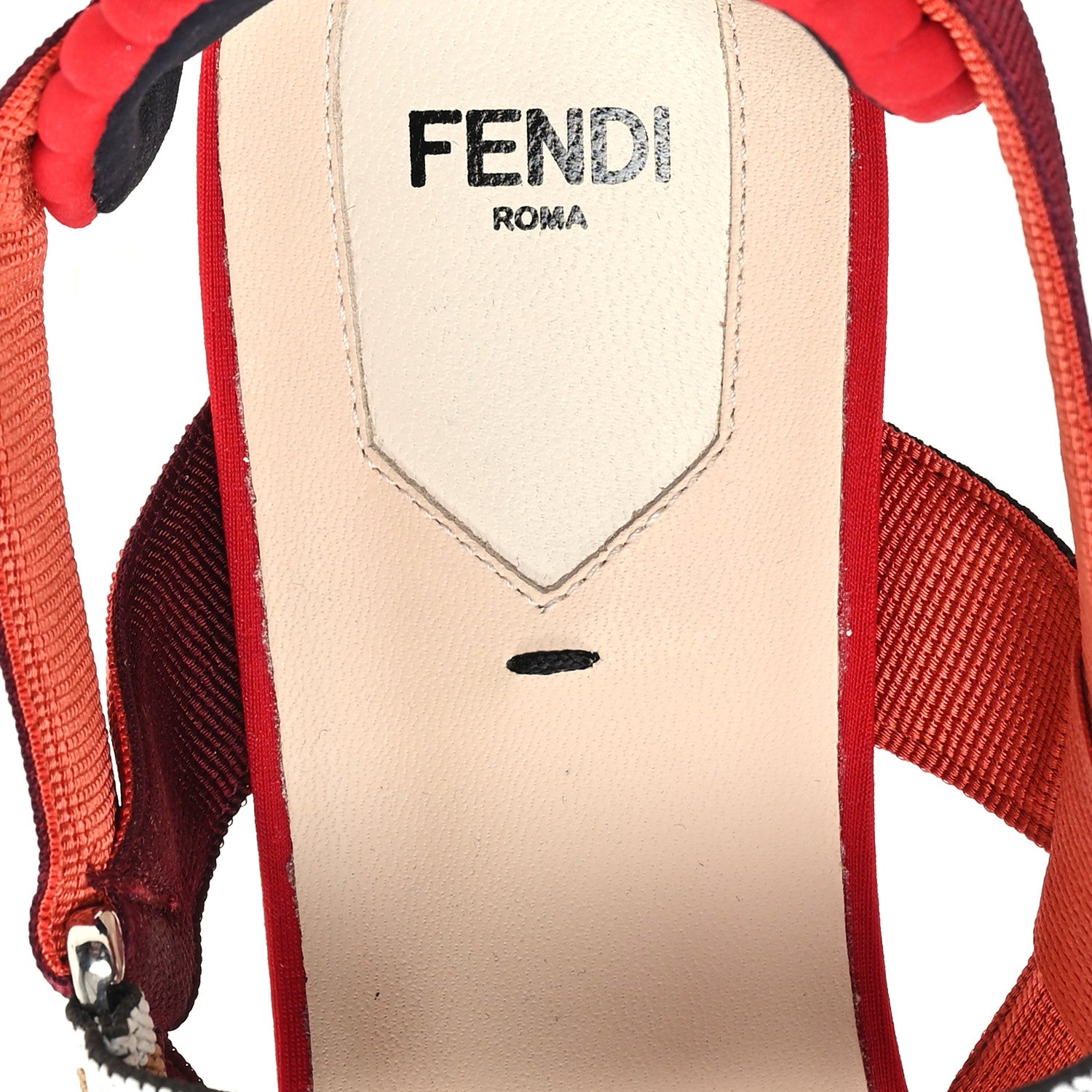 Fendi Technical Mesh Colibri Slingback Ballerina Flats 40 Fragola Mou Fango Ruggine 8 of 8