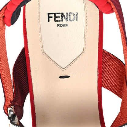 Fendi Technical Mesh Colibri Slingback Ballerina Flats 40 Fragola Mou Fango Ruggine 8 of 8