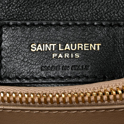 Saint Laurent Calfskin Y Quilted Monogram Small Loulou Chain Satchel Dark Beige 7 of 11