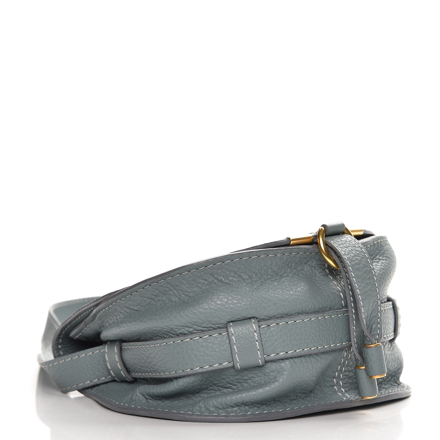 Chloe Calfskin Mini Marcie Round Crossbody Bag Cloudy Blue 4 of 7