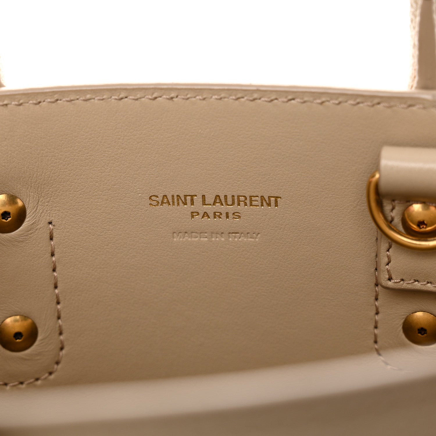 Saint Laurent Grained Calfskin Nano Sac De Jour Sea Salt 7 of 14