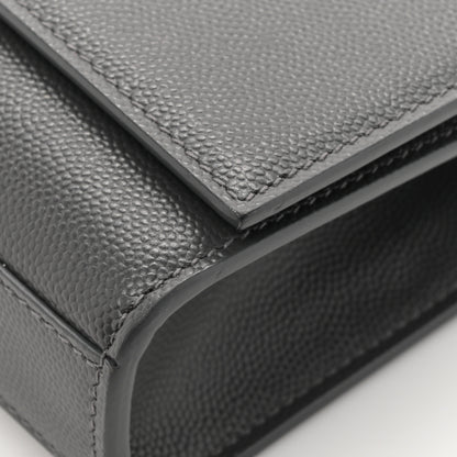 Saint Laurent Grain De Poudre Medium Classic Monogram Kate Satchel Earth Grey 13 of 15