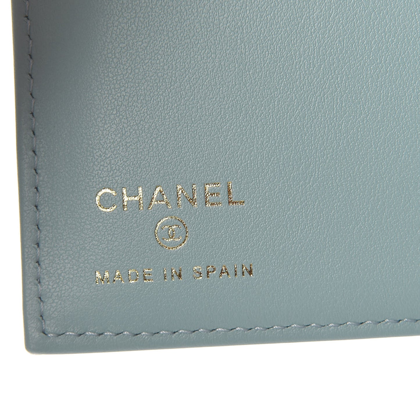 Caviar Quilted Passport Holder Blue
