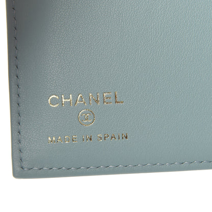 Chanel Caviar Quilted Passport Holder Blue 6 of 8