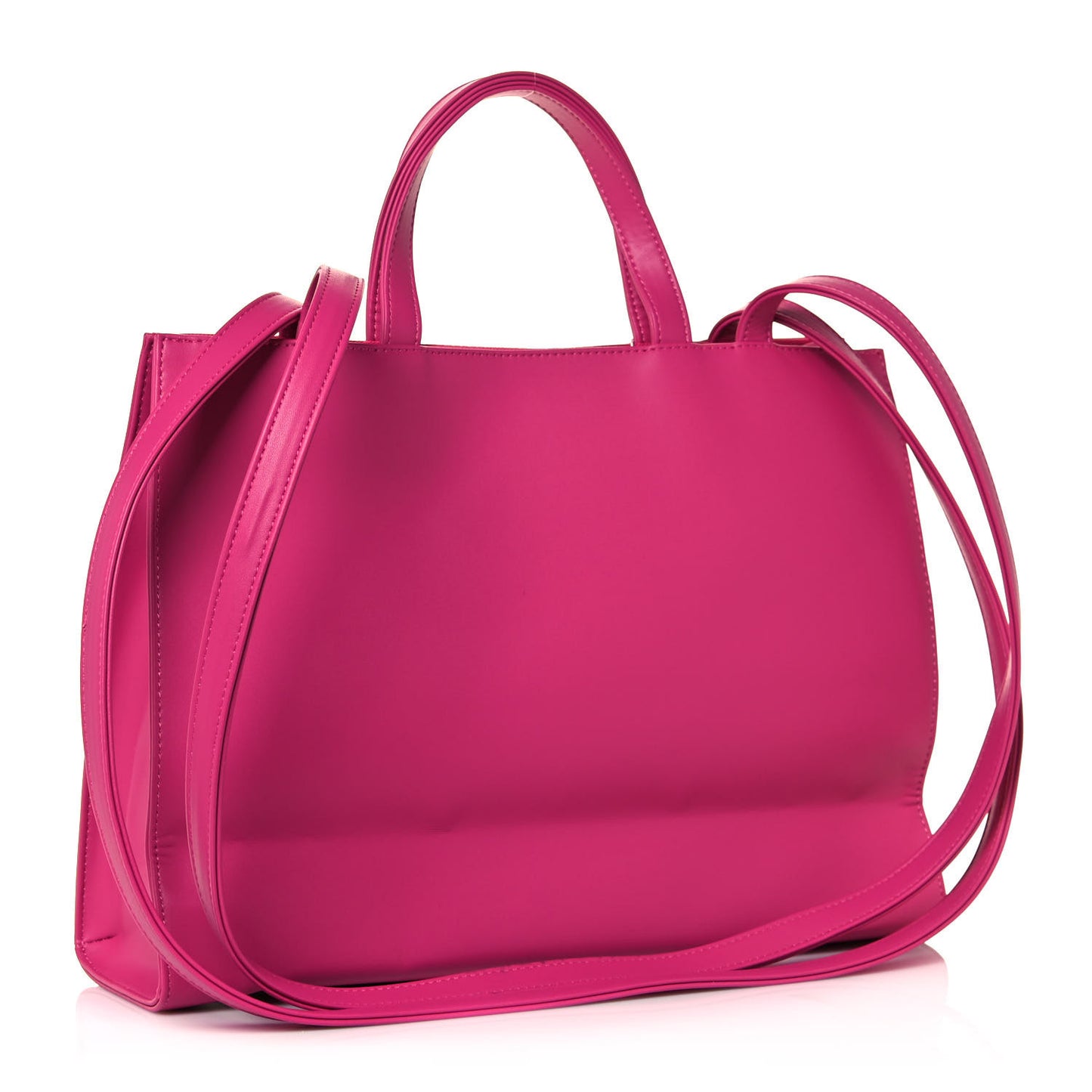 Vegan Leather Medium Shopping Bag Pink