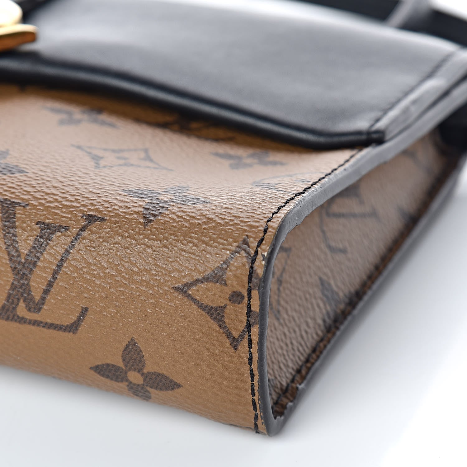 Louis Vuitton Calfskin Reverse Monogram Column Clutch 11 of 11