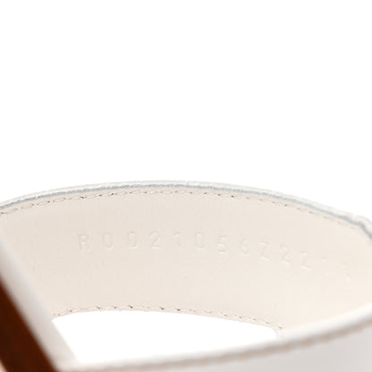Hermes Box Calfskin Oran Sandals 39 White 8 of 8