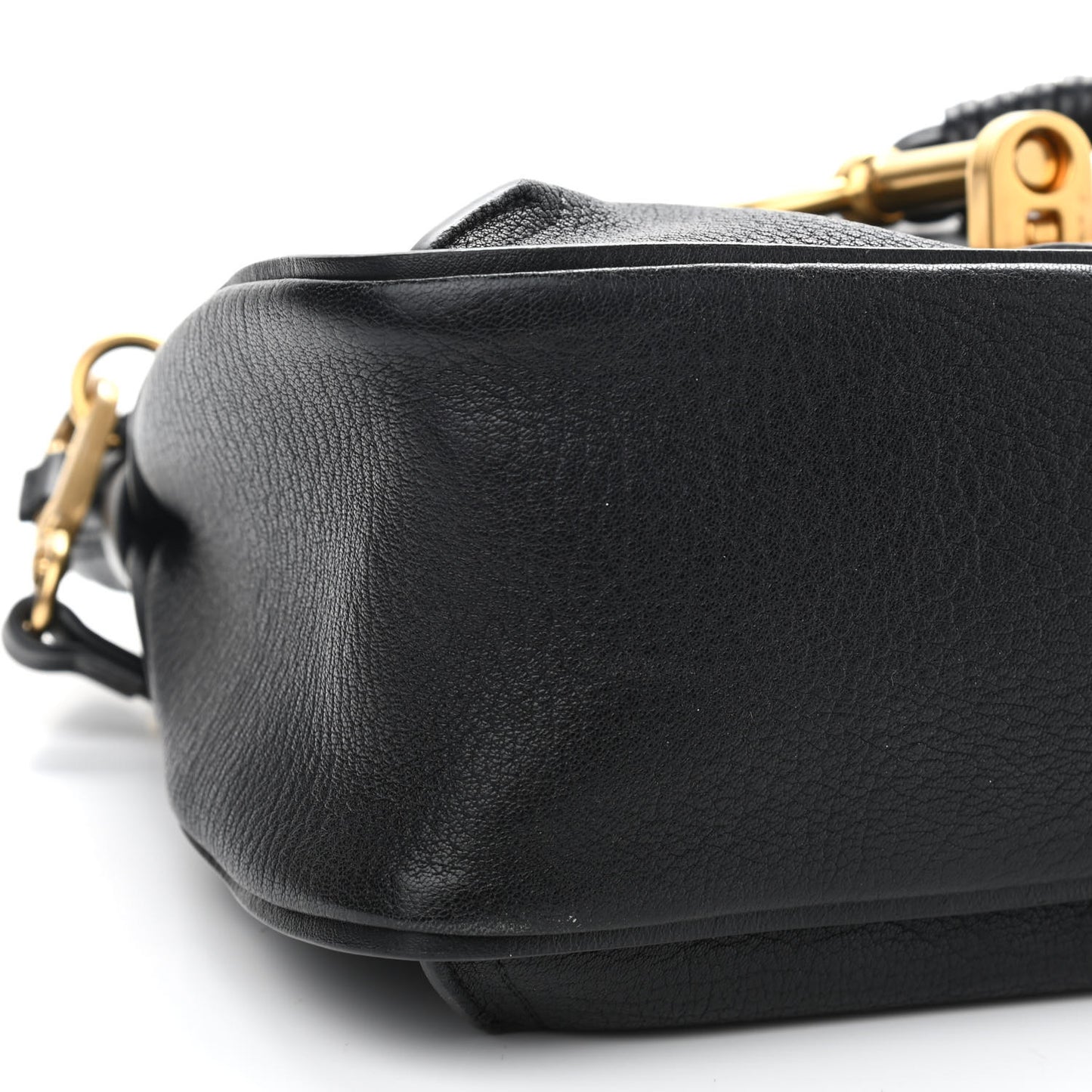 Grained Lambskin Calfskin Small Lexa Shoulder Bag Black