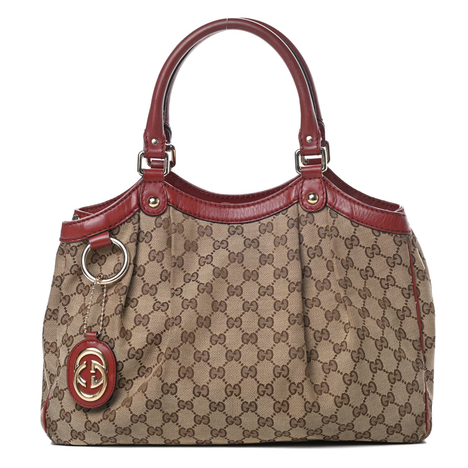 Gucci Monogram Medium Sukey Tote Dark Red 1 of 22