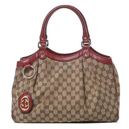 Gucci Monogram Medium Sukey Tote Dark Red 1 of 22