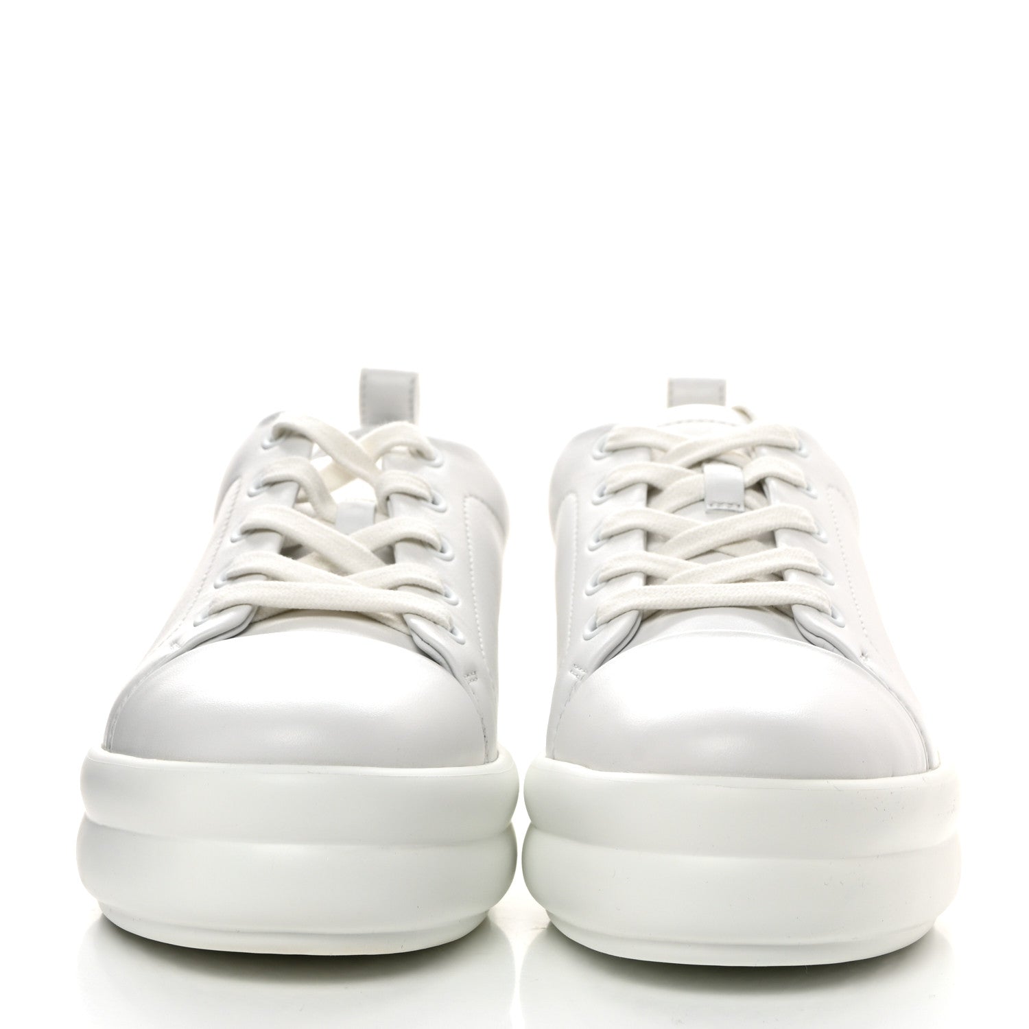 Hermes Calfskin Womens Happy Sneakers 36.5 White 2 of 8