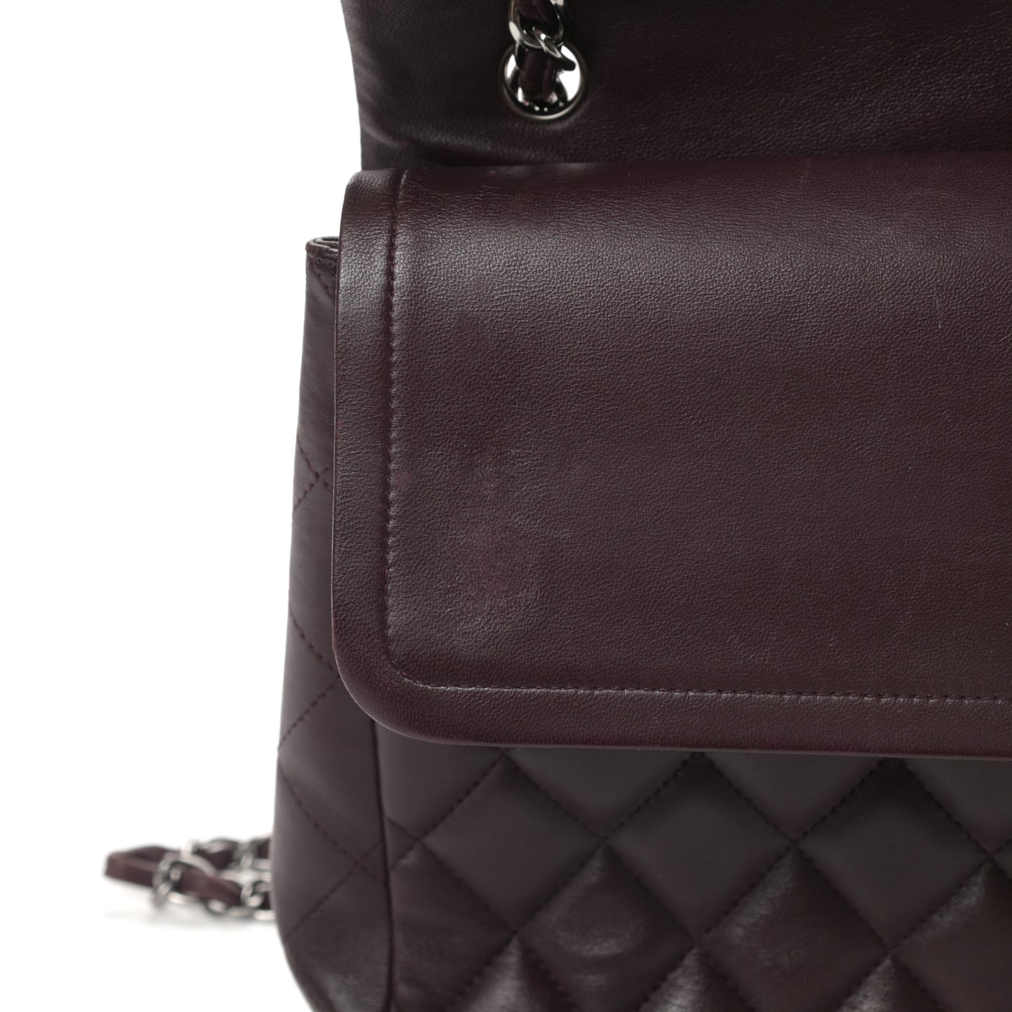 Lambskin Quilted Maxi Double Flap Purple