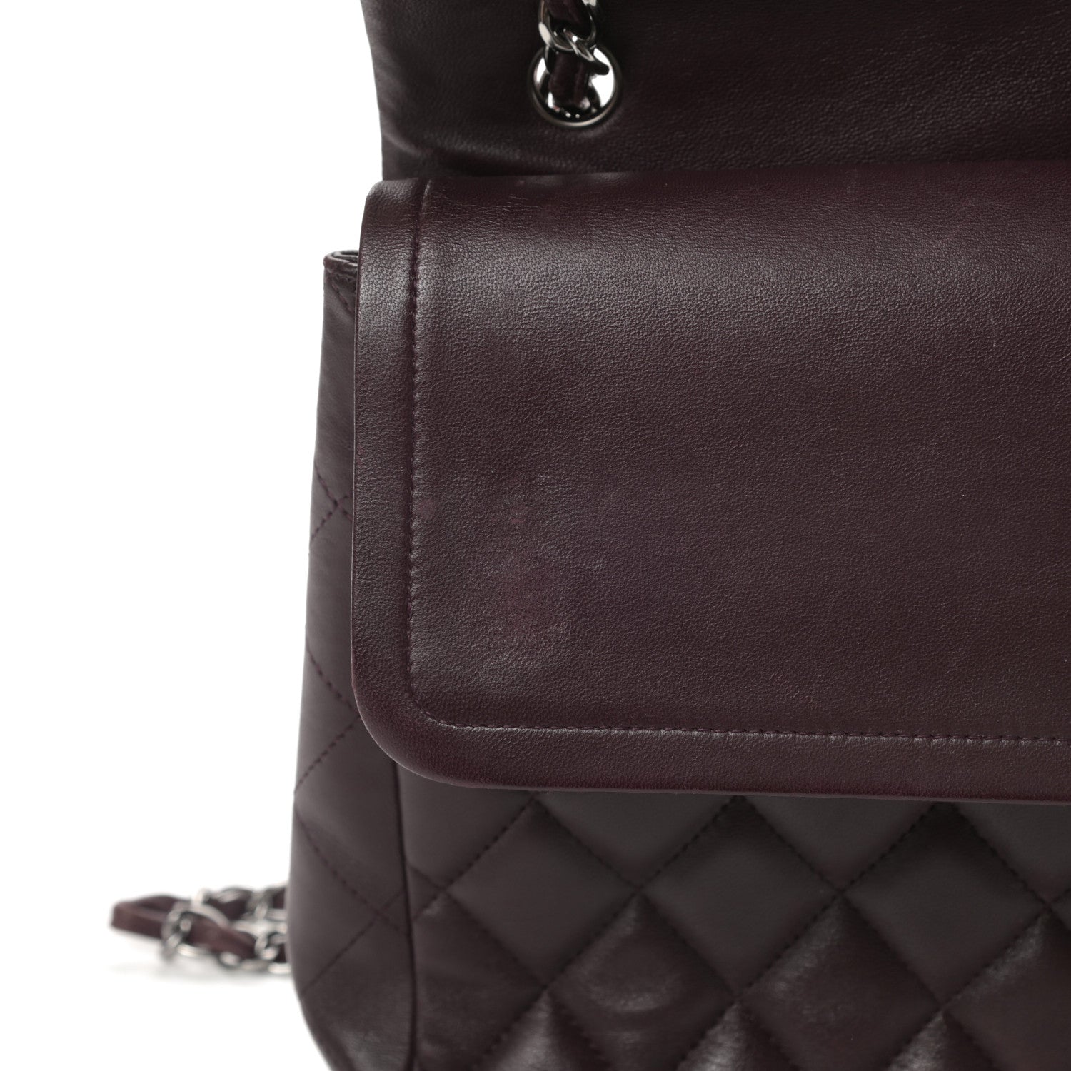 Chanel Lambskin Quilted Maxi Double Flap Purple 15 of 21