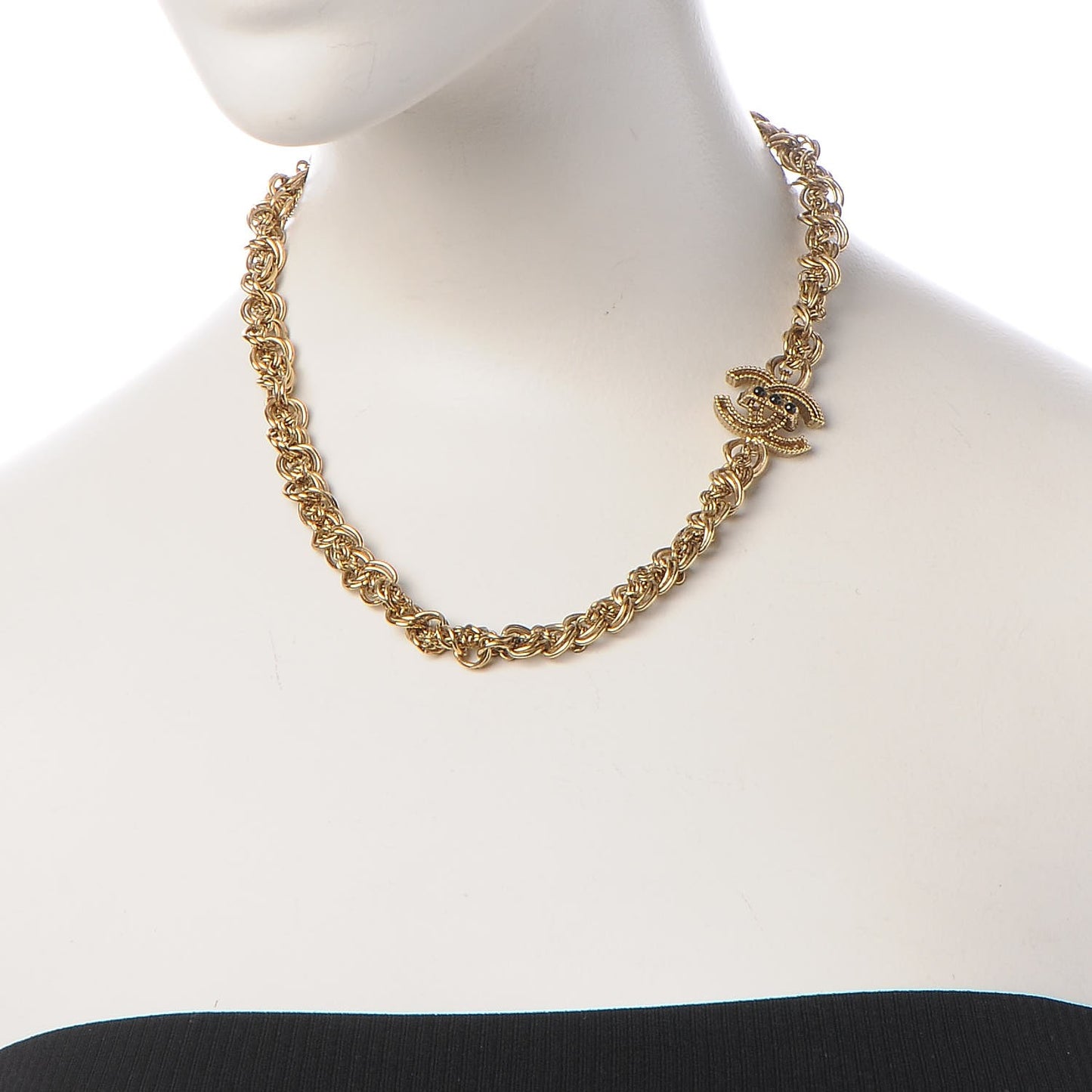 Chain CC Short Necklace Gold