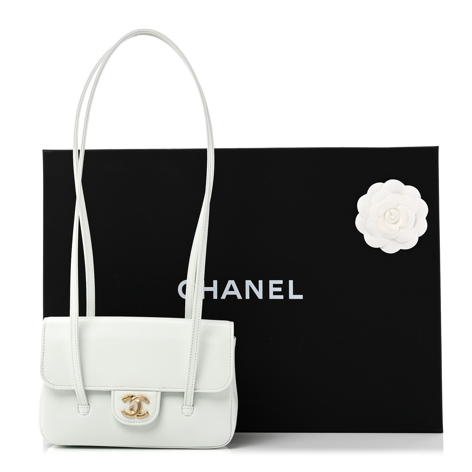 Chanel Shiny Caviar Mini Preppy Coco Shoulder Bag Light Blue 11 of 11