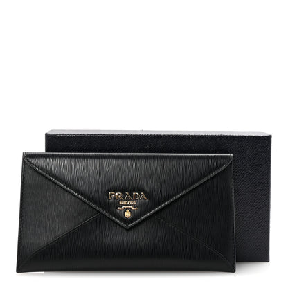 Prada Vitello Move Envelope Wallet Black 7 of 7