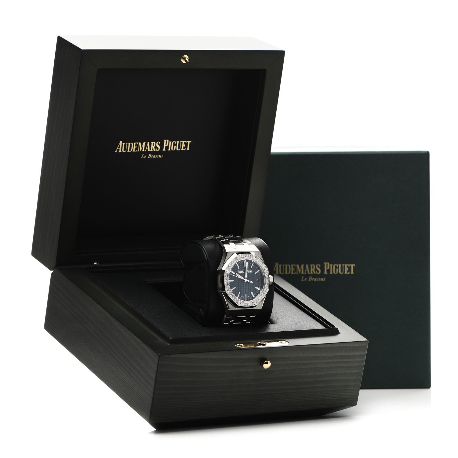 Audemars Piguet Stainless Steel Diamond 37mm Royal Oak Offshore 50th Anniversary Automatic Watch Blue 15551ST.ZZ.1356ST.02 4 of 5