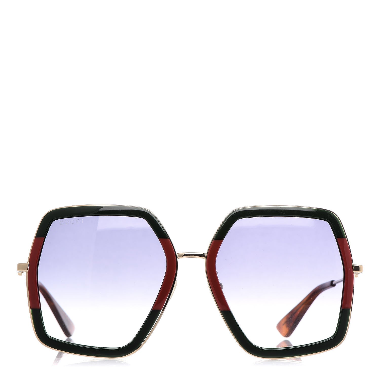 Gucci Square Frame Web GG0106S Sunglasses Tortoise 2 of 7