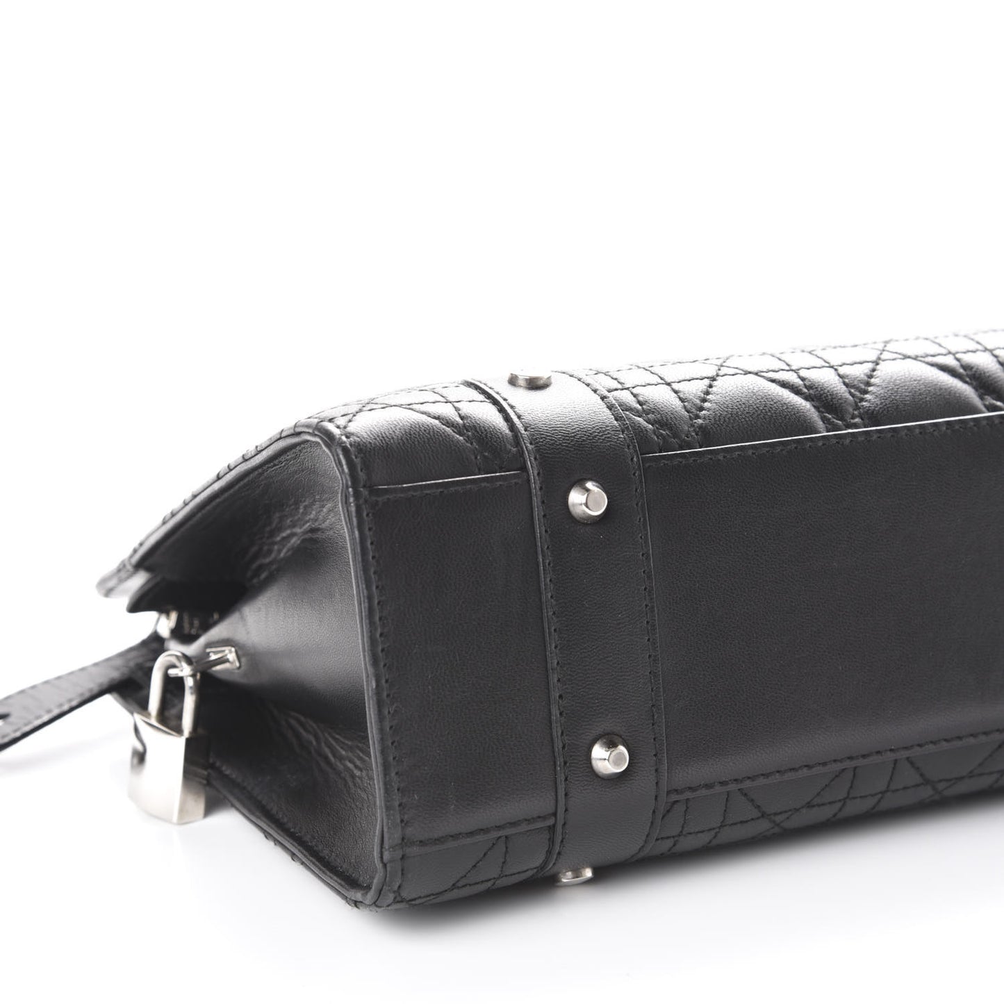Calfskin Cannage Soft East West Lady Dior Black