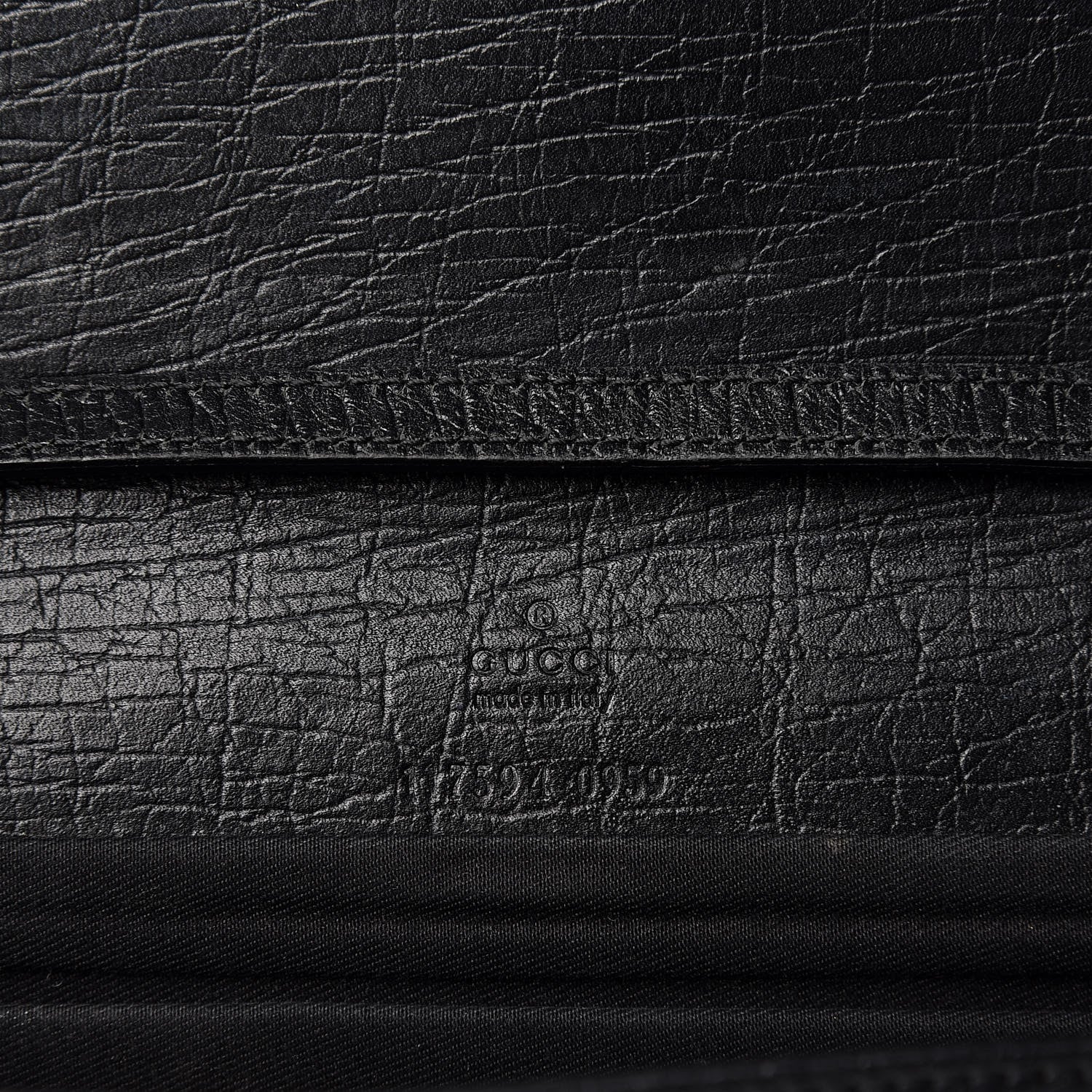 Gucci Monogram Bamboo Bar Clutch Black 8 of 10
