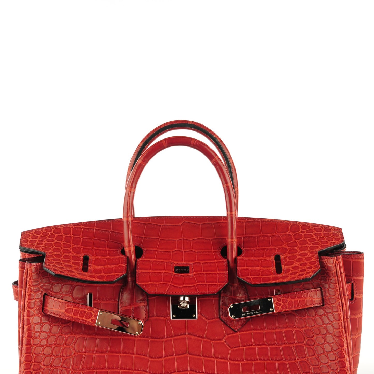 Matte Porosus Crocodile Birkin 35 Bougainvillea