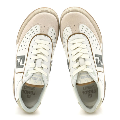 Fendi Suede Calfskin Womens Fendi Match Low Top Sneakers 39.5 White 2 of 9