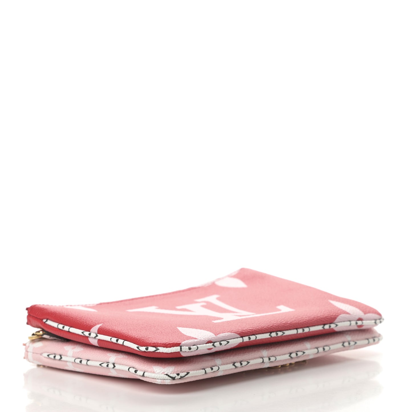 Monogram Giant Double Zip Pochette Rouge