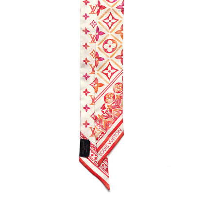 Louis Vuitton Silk Monogram LV Tiles BB Bandeau Coral 2 of 6