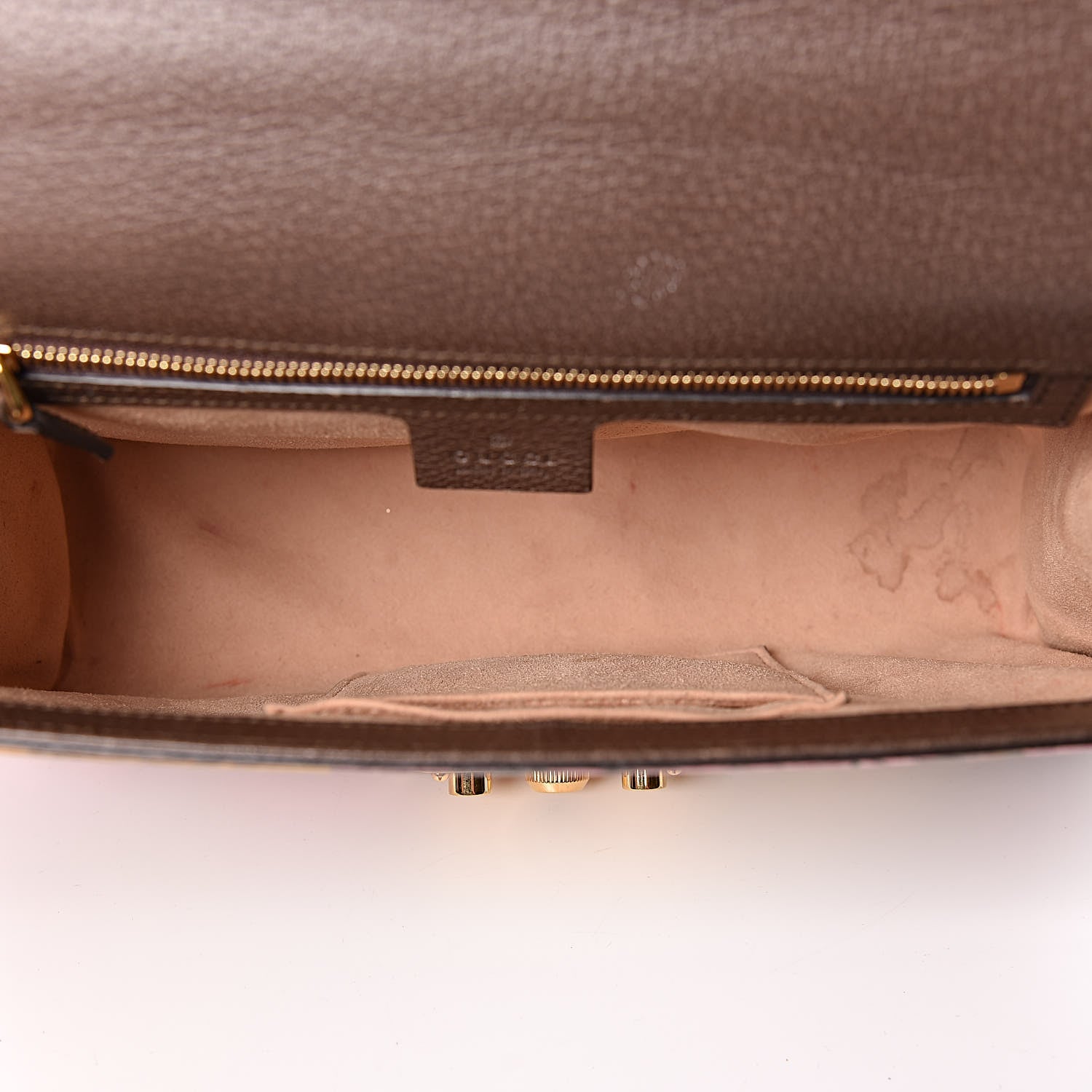Gucci GG Supreme Monogram Bengal Medium Padlock Shoulder Bag Beige Pink 5 of 18