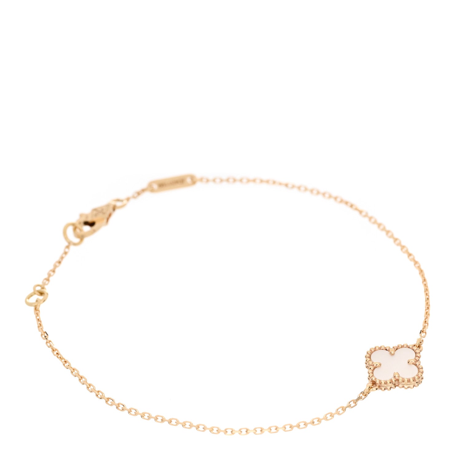 Van Cleef & Arpels 18K Yellow Gold Mother of Pearl Sweet Alhambra Bracelet 1 of 5