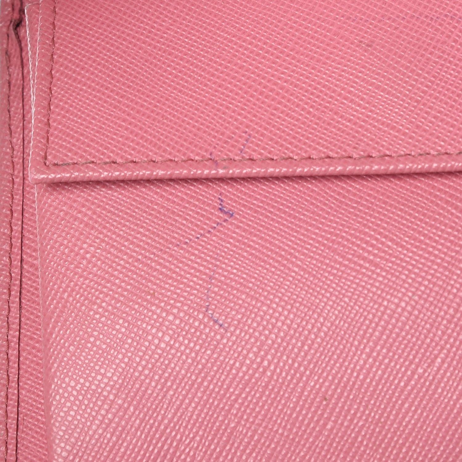 Prada Saffiano Metal Compact Snap Bi-Fold Wallet Petalo 9 of 11