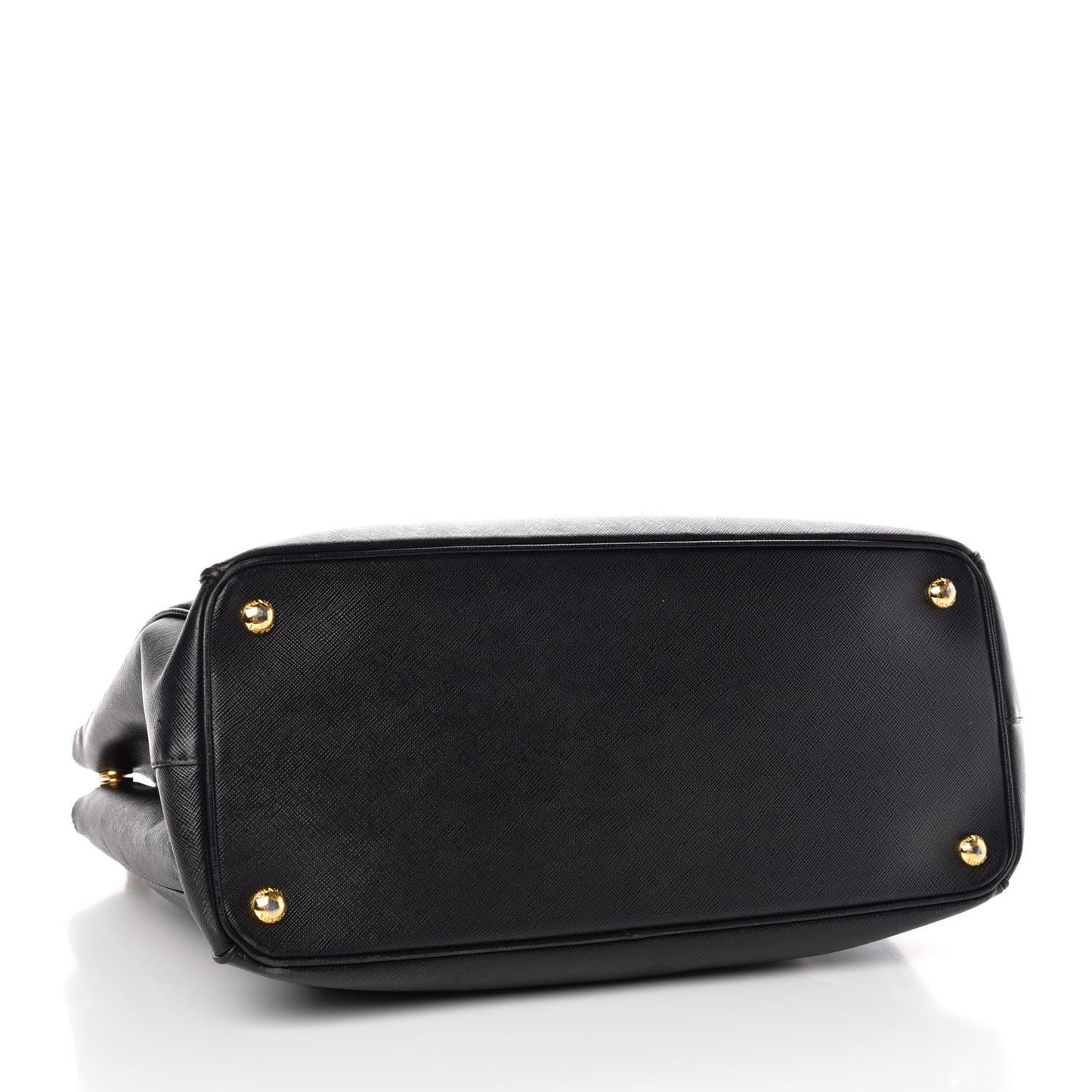 Saffiano Medium Galleria Double Zip Tote Black