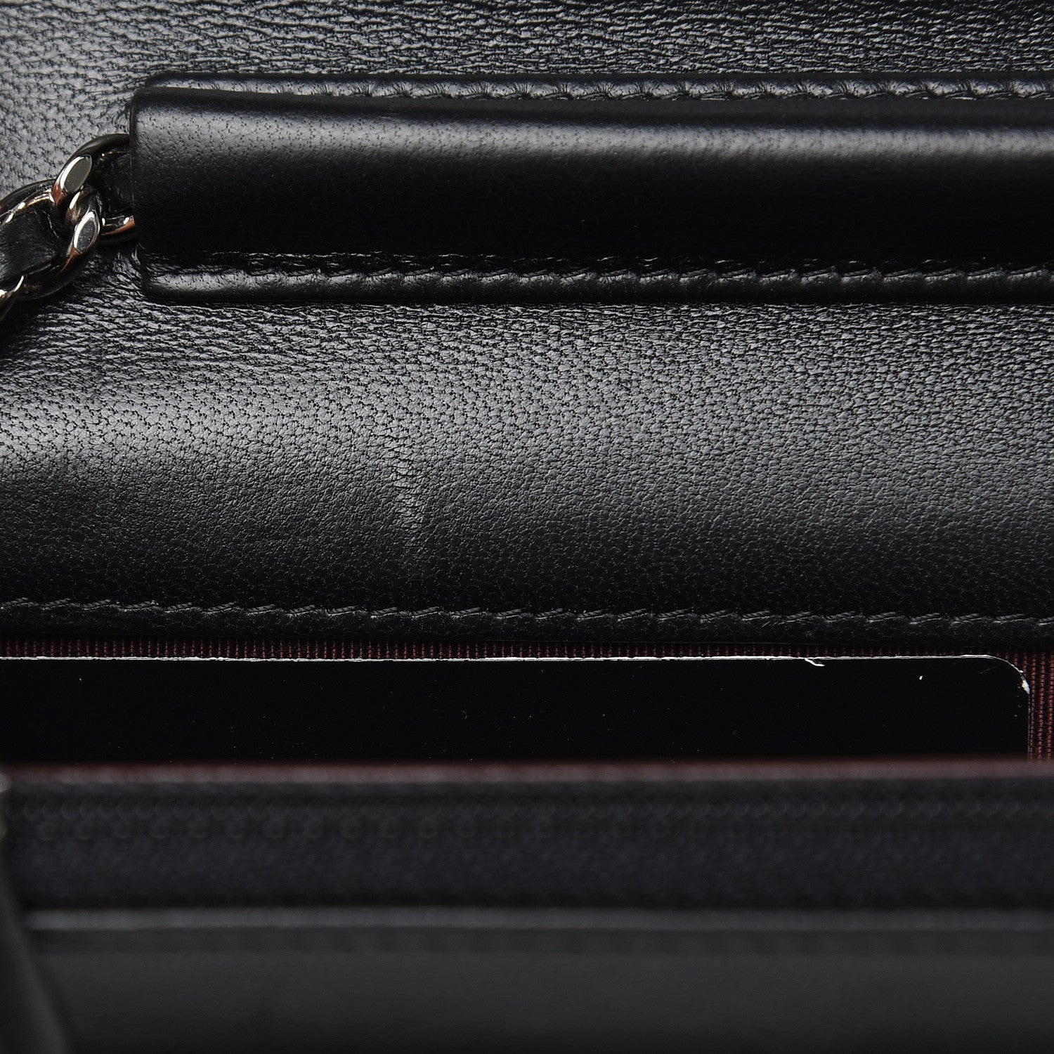 Chanel Lambskin Quilted Wallet On Chain WOC Black 13 of 13