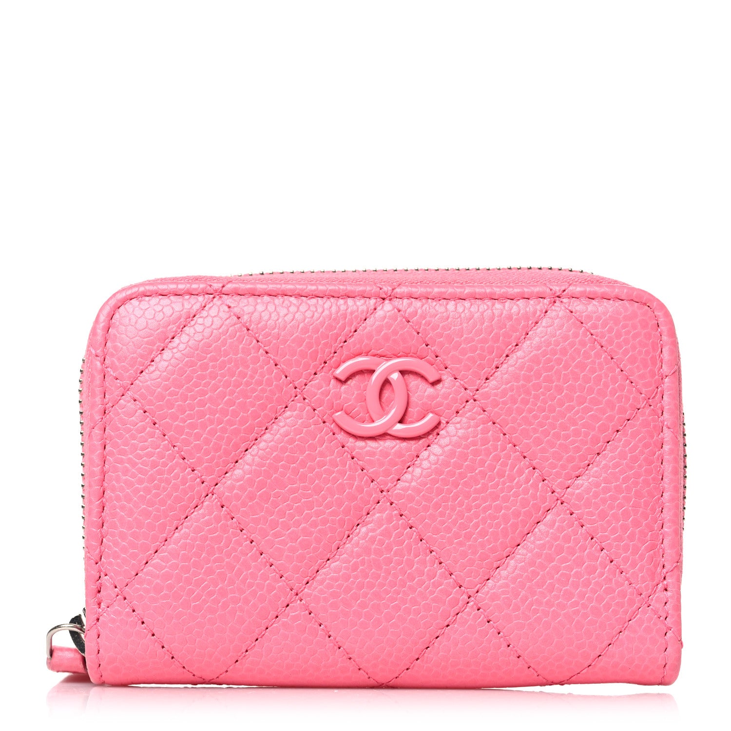 Chanel Caviar Quilted Incognito Zip Coin Purse Pink 1 of 7