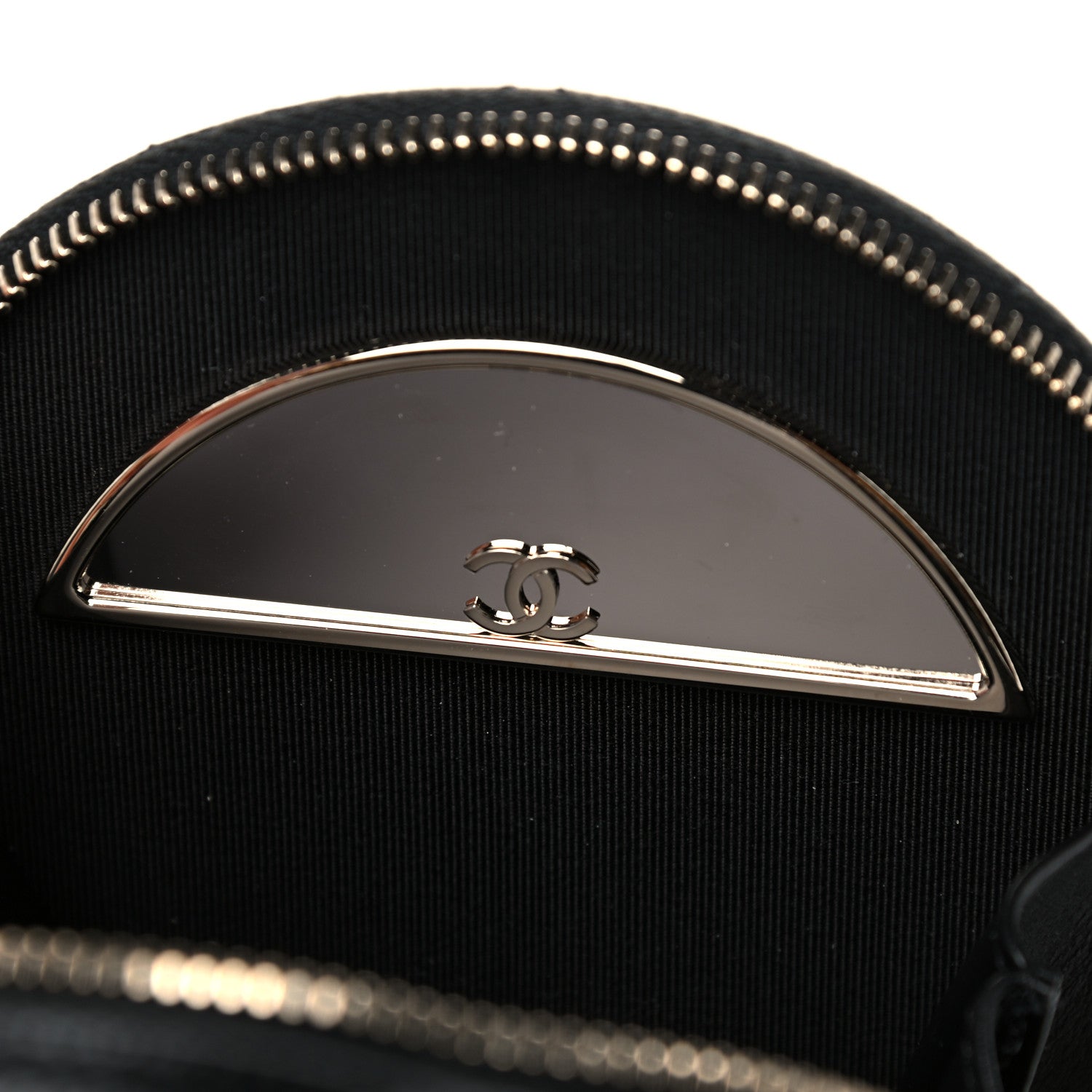 Chanel Caviar Quilted Round Handle With Care Vanity With Chain Black 9 of 10
