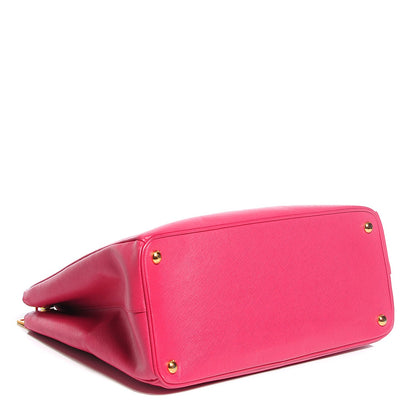 Prada Saffiano Large Galleria Double Zip Tote Fuxia 4 of 9