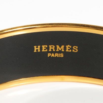 Hermes Enamel Printed Sun Moon Stars Wide Bracelet Red 65 3 of 10