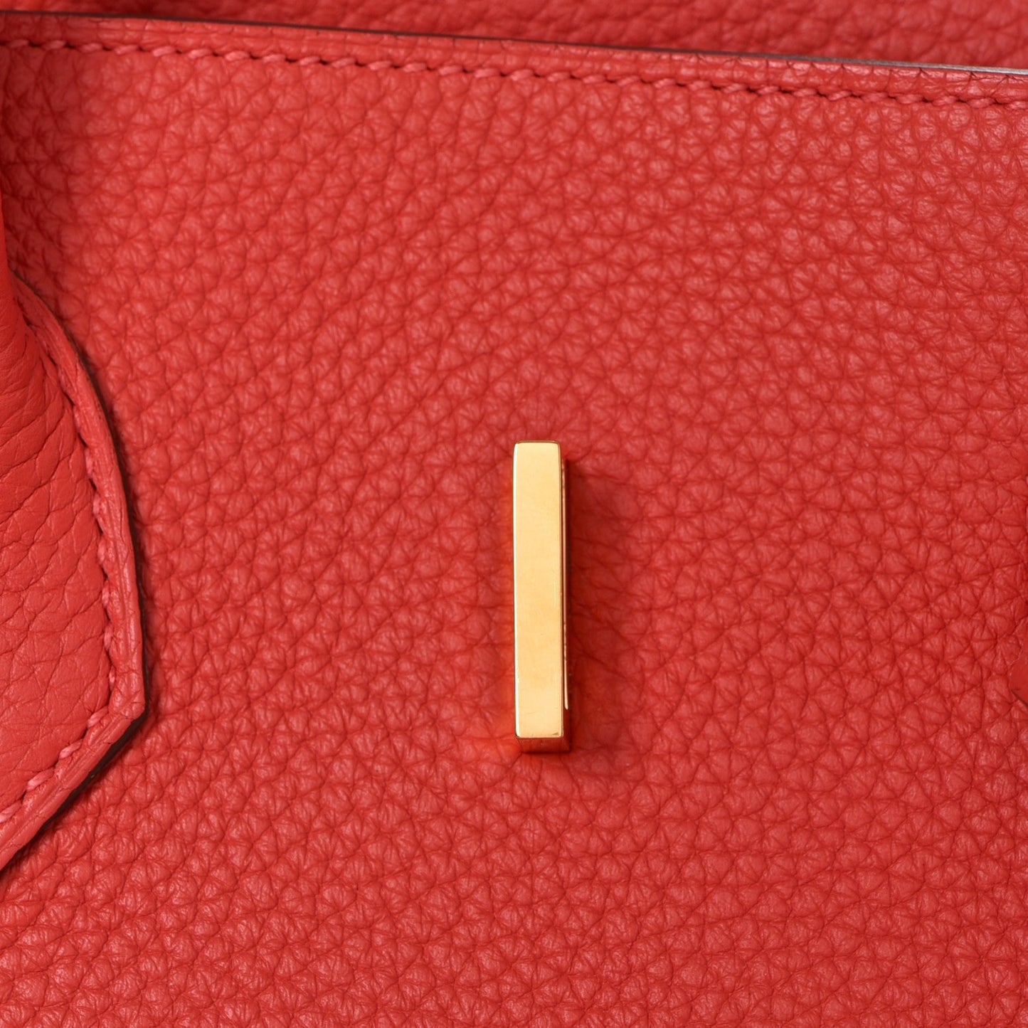 Togo Birkin 35 Rouge Pivoine
