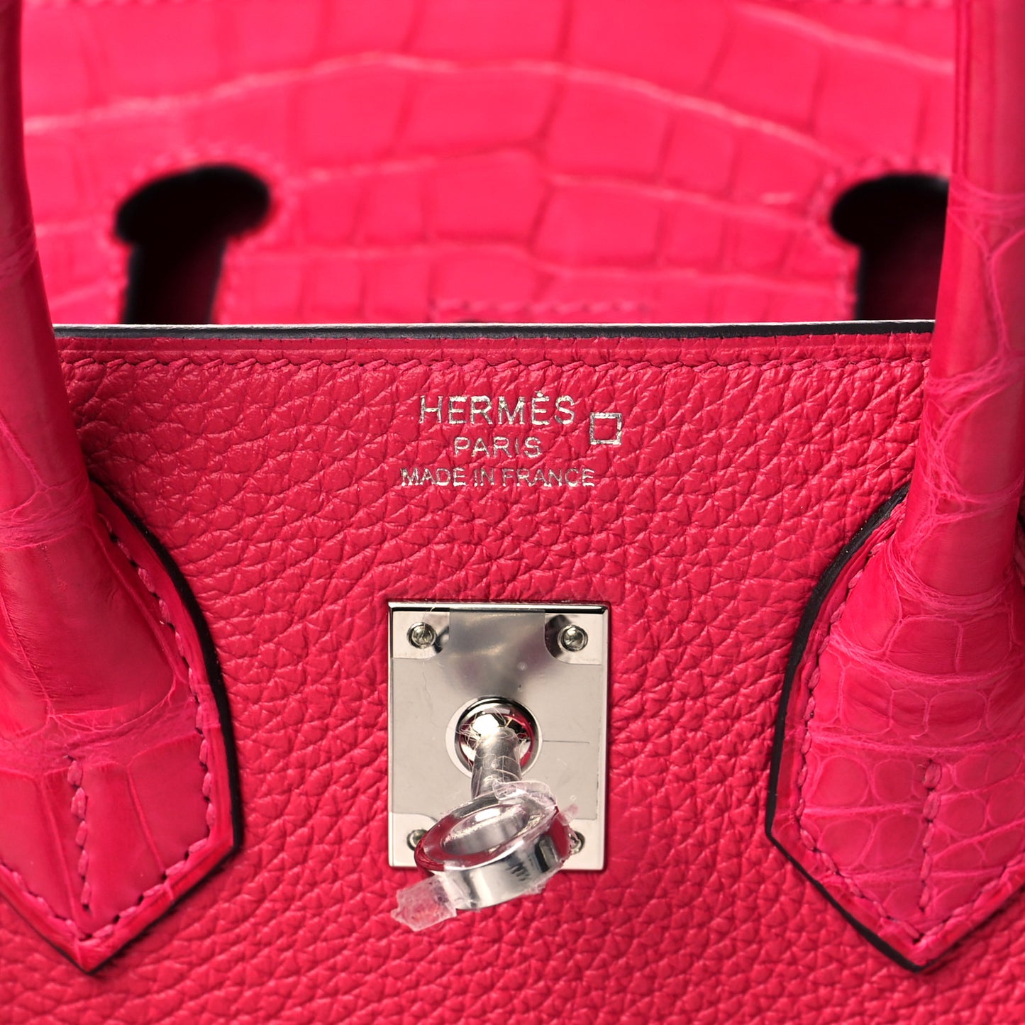 Togo Matte Alligator Birkin Touch 25 Framboise