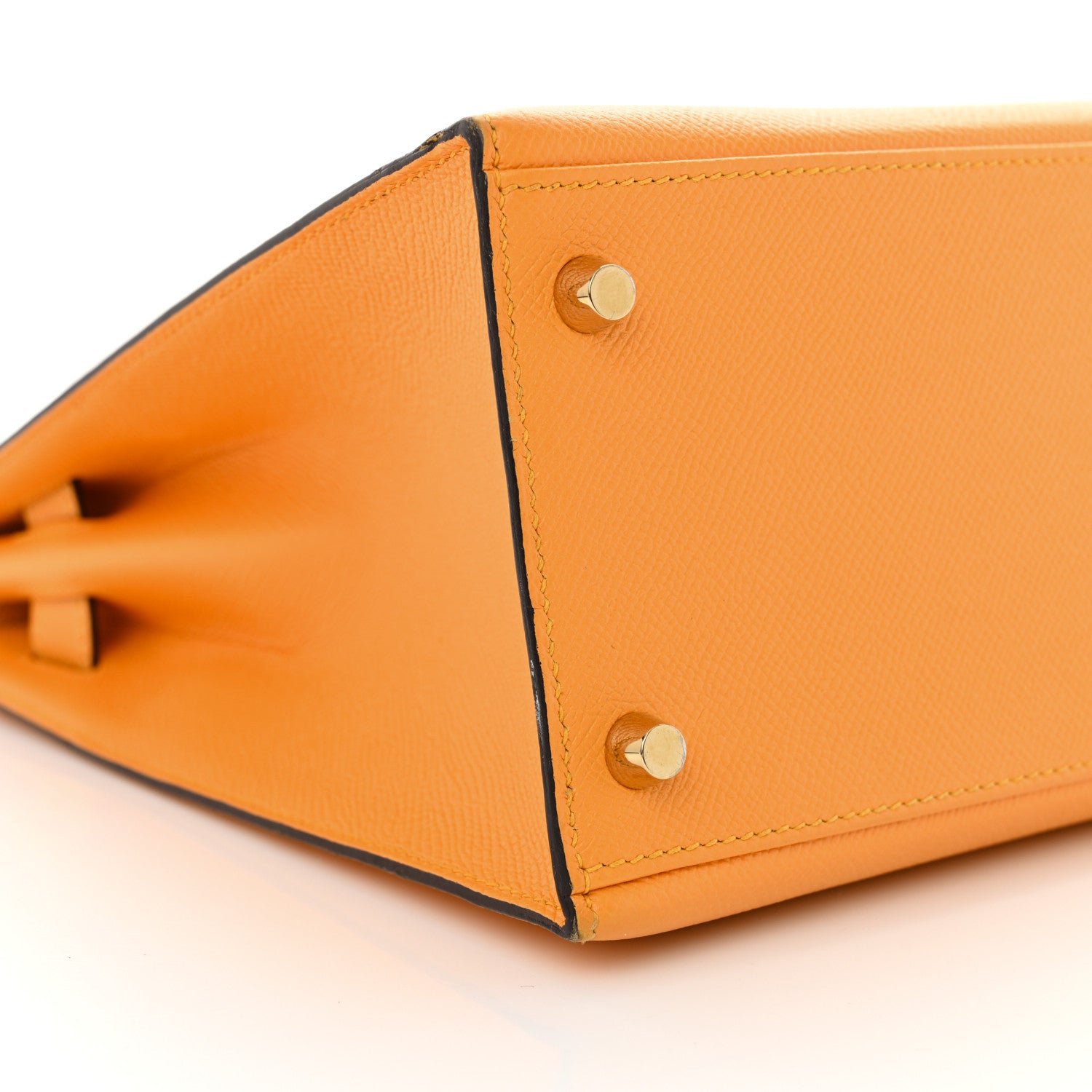 Hermes Epsom Horseshoe Kelly Sellier 28 Jaune D'or Etain 9 of 14