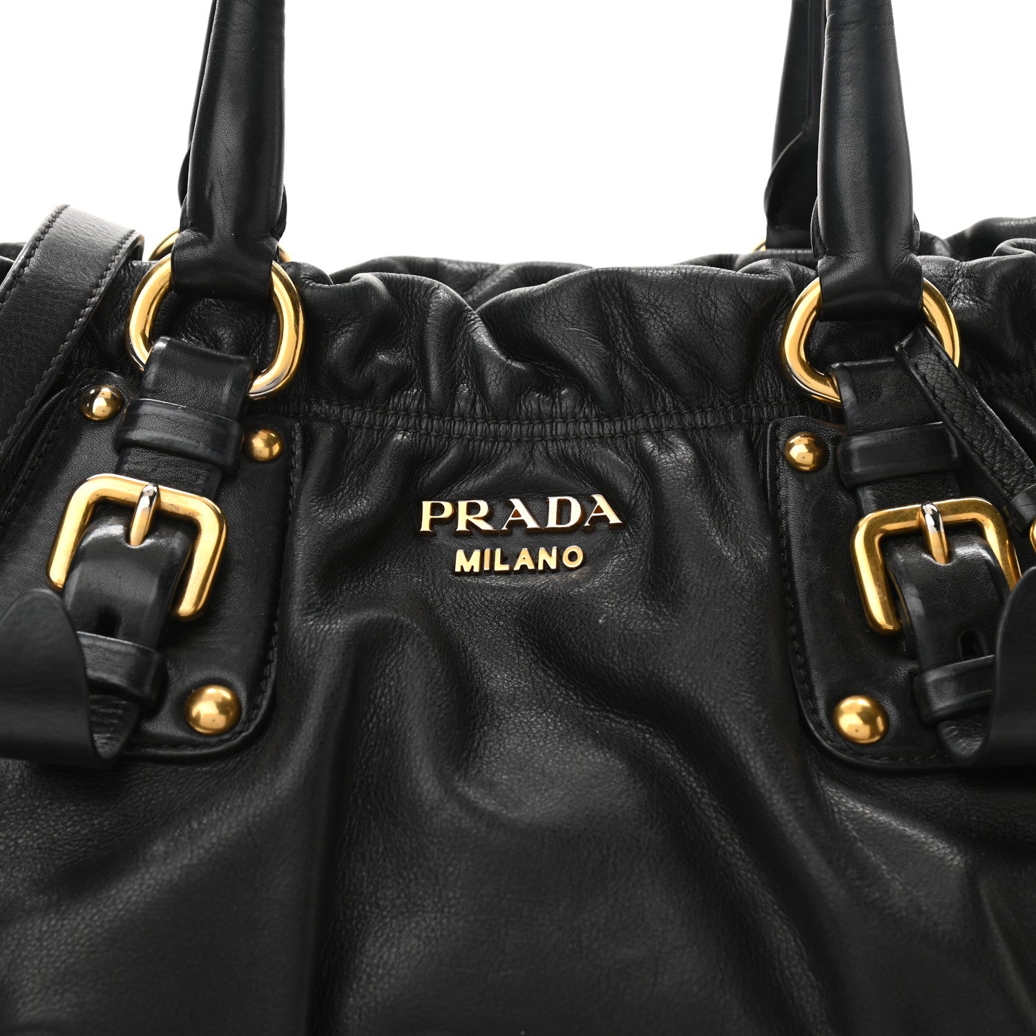 Prada Soft Calf Shopping Bag Black 7 of 13