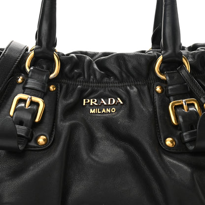 Prada Soft Calf Shopping Bag Black 7 of 13