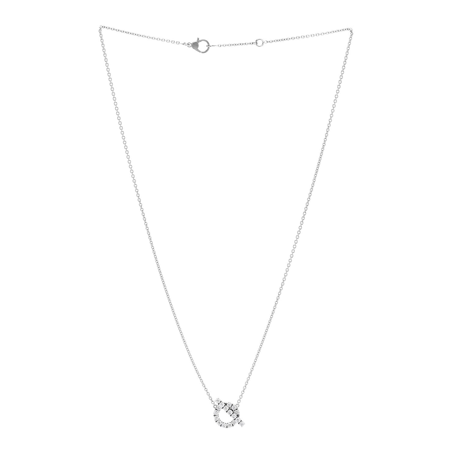 18K White Gold Diamond Finesse Pendant Necklace