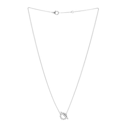 Hermes 18K White Gold Diamond Finesse Pendant Necklace 3 of 6