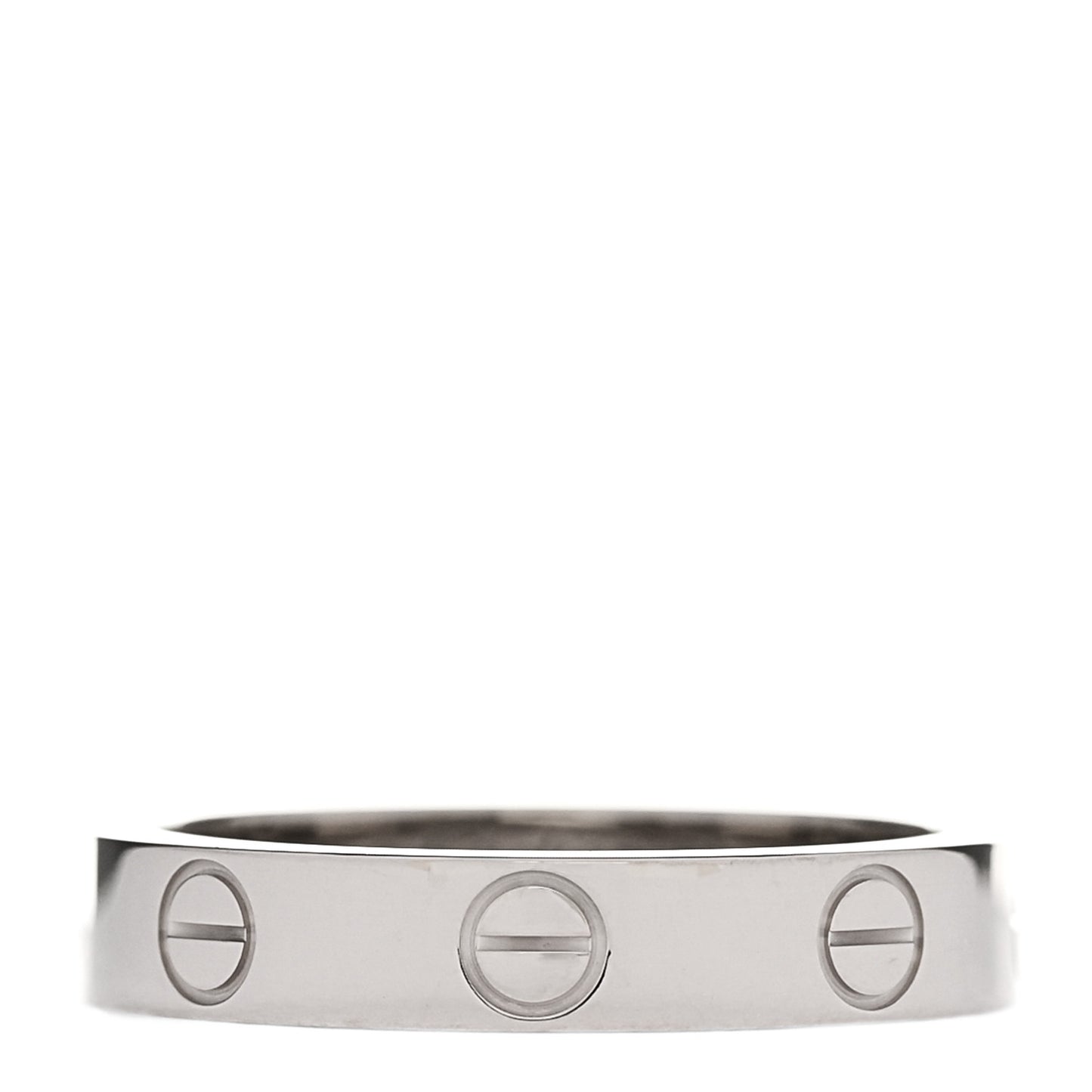 18K White Gold 3.5mm LOVE Wedding Band Ring 50 5.25