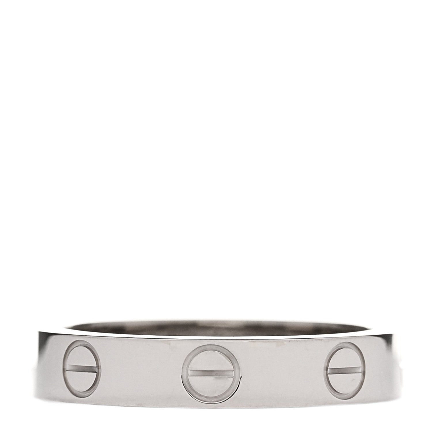 Cartier 18K White Gold 3.5mm LOVE Wedding Band Ring 50 5.25 1 of 4