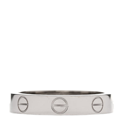 Cartier 18K White Gold 3.5mm LOVE Wedding Band Ring 50 5.25 1 of 4